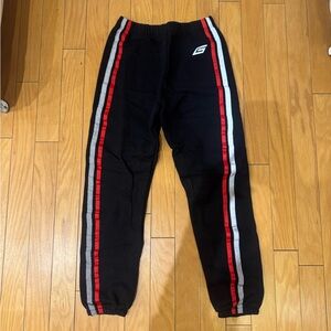 Black womens I AM GIA reflective striped pants